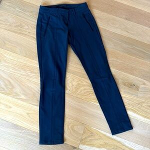 Theory moto-style Navy pants with double zipper size 0